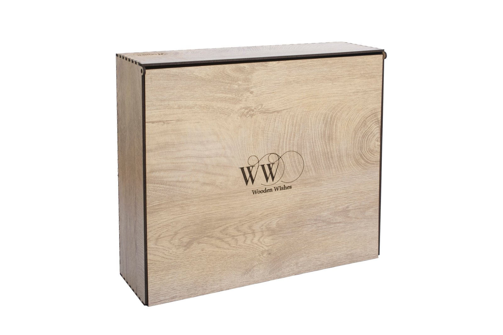 Ξύλινο κουτί 3πλής φιάλης με ανοιγόμενο καπάκι Κωδ. 1503 - Image 2