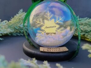 ΔΙΑΦΑΝΗ ΜΠΑΛΑ ΜΕ ΧΡΥΣΗ ΧΙΟΝΟΝΙΦΑΔΑ